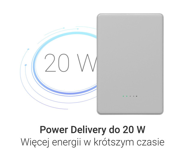 Silver Monkey Powerbank Smart 5000 mAh MagSafe UltraSlim 3w1 Srebrny - 1361041 - zdjęcie 7